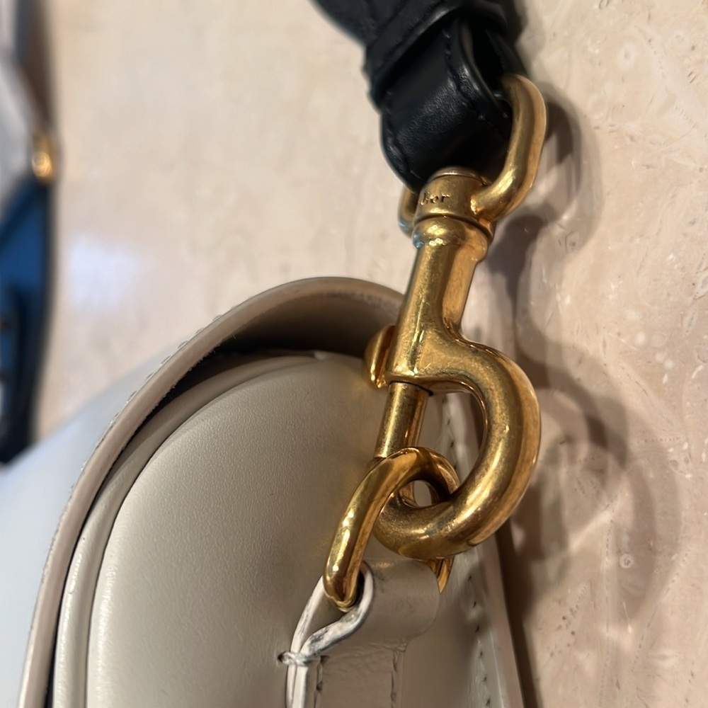 Dior White Leather Crossbody Bag with Gold Hardware - Picture 6 of 16
